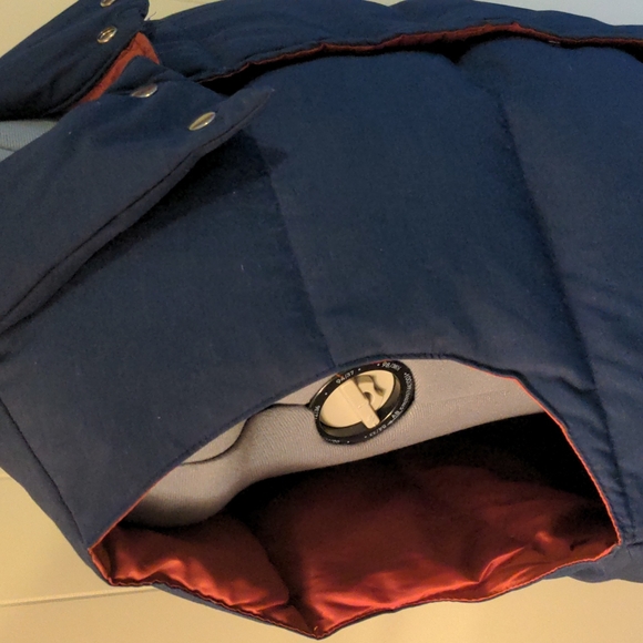 Vintage Down Wind Puffer Vest - men's L - Navy Blue - 80% down 20% feather - Picture 3 of 6